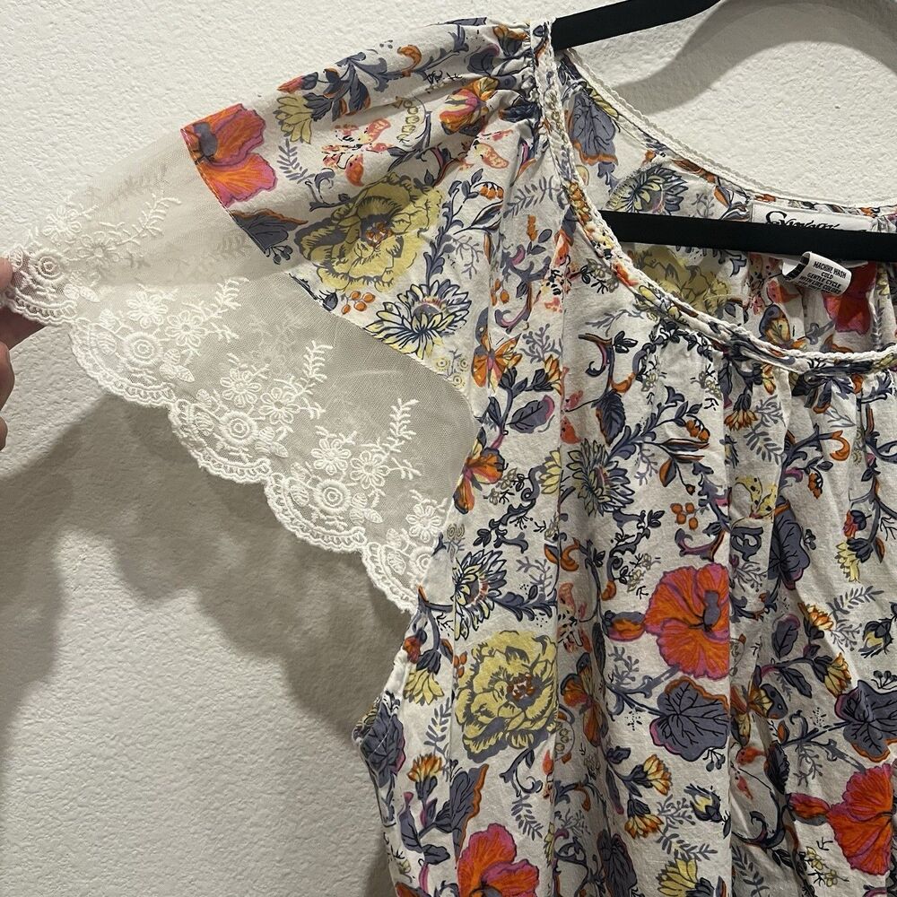 Vtg Expressions Women’s Floral Embroidered Pleated Lace Nightgown Plus Sz 3XL - Picture 2 of 8